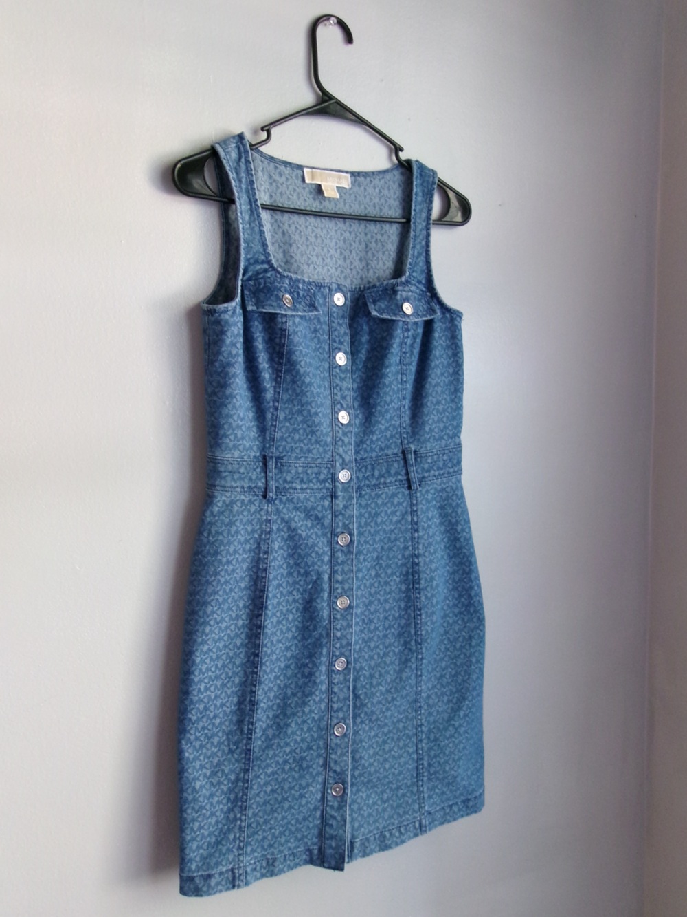 Micheal Kors Denim Button-Front Dress